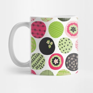 Green and Pink Dots Mug